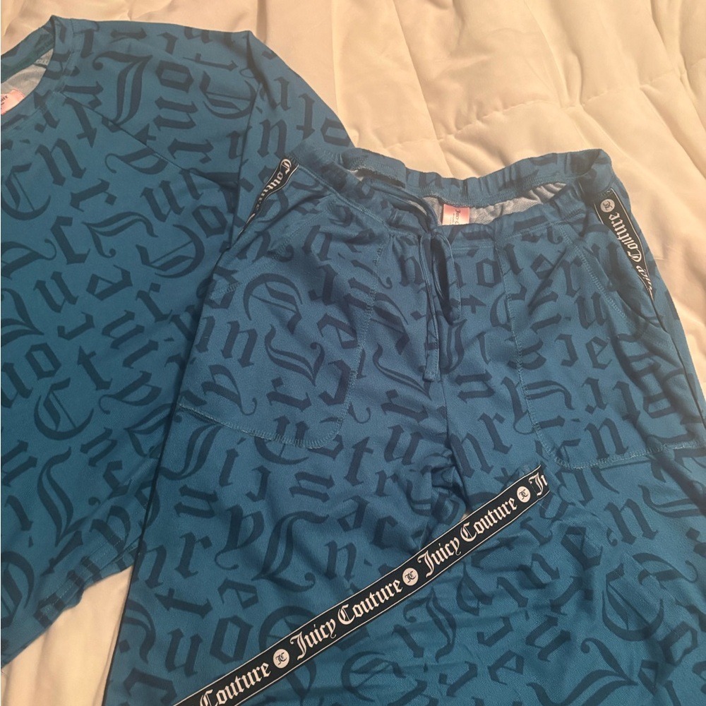 Juicy Couture Sleepwear Blue/Aqua Pajama Set - Picture 8 of 8